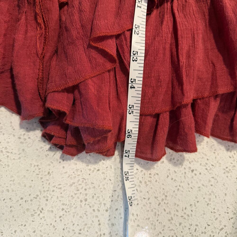 Mia Joy Joyfolie Boho Maxi Dress Large  Brick Red Lagenlook Flowy Cottagecore - Picture 10 of 10
